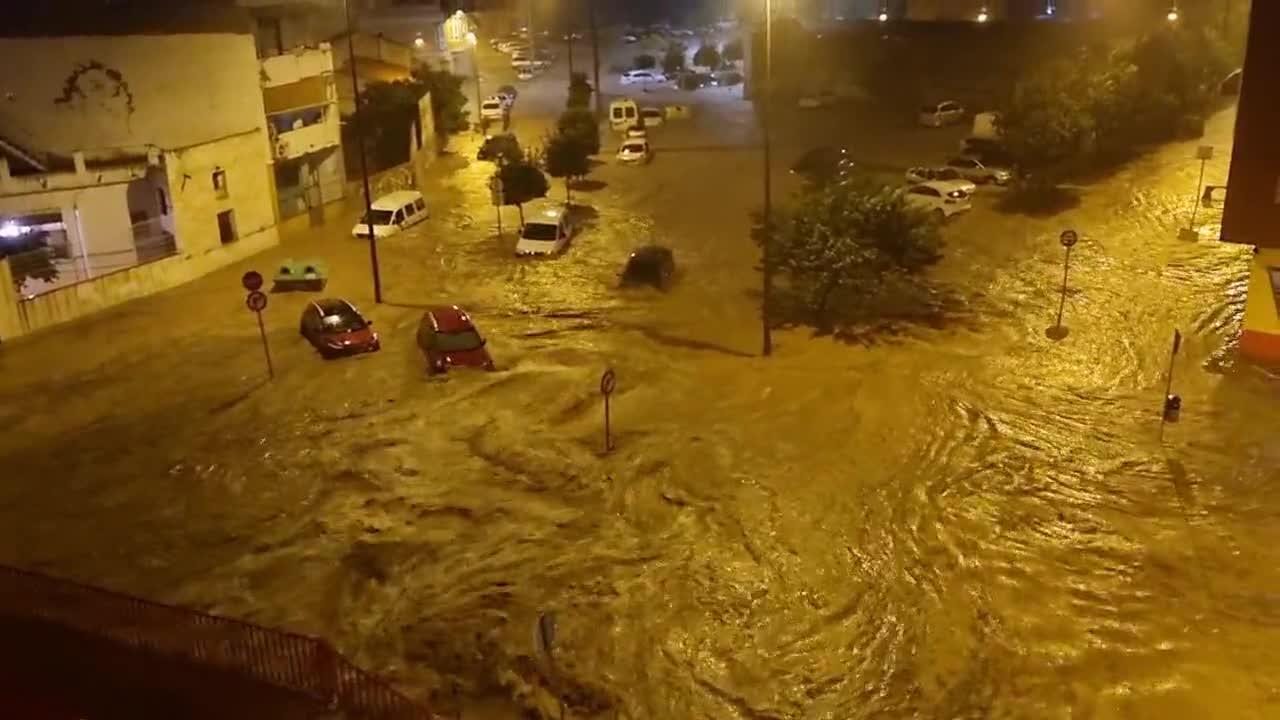 Heavy Rains Cause Flash Flooding in Spain