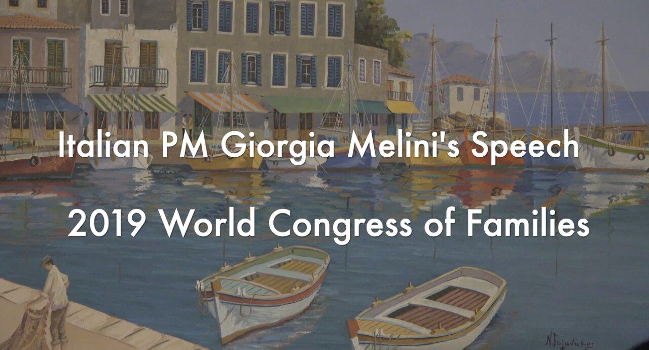 English voiceover of Italian prime minister Giorgia Meloni's speech: World Congress-Families 2019