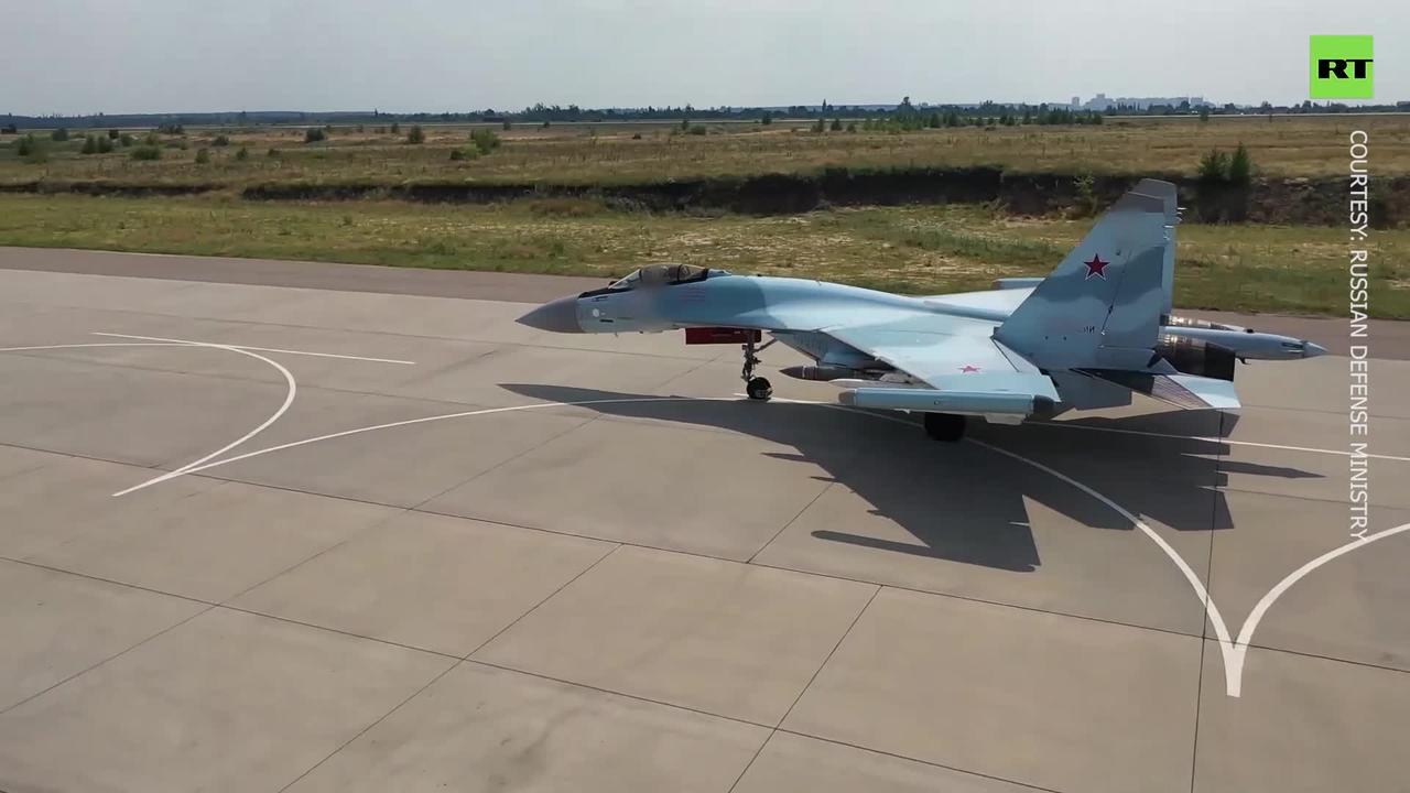 Su-35S performs combat sortie