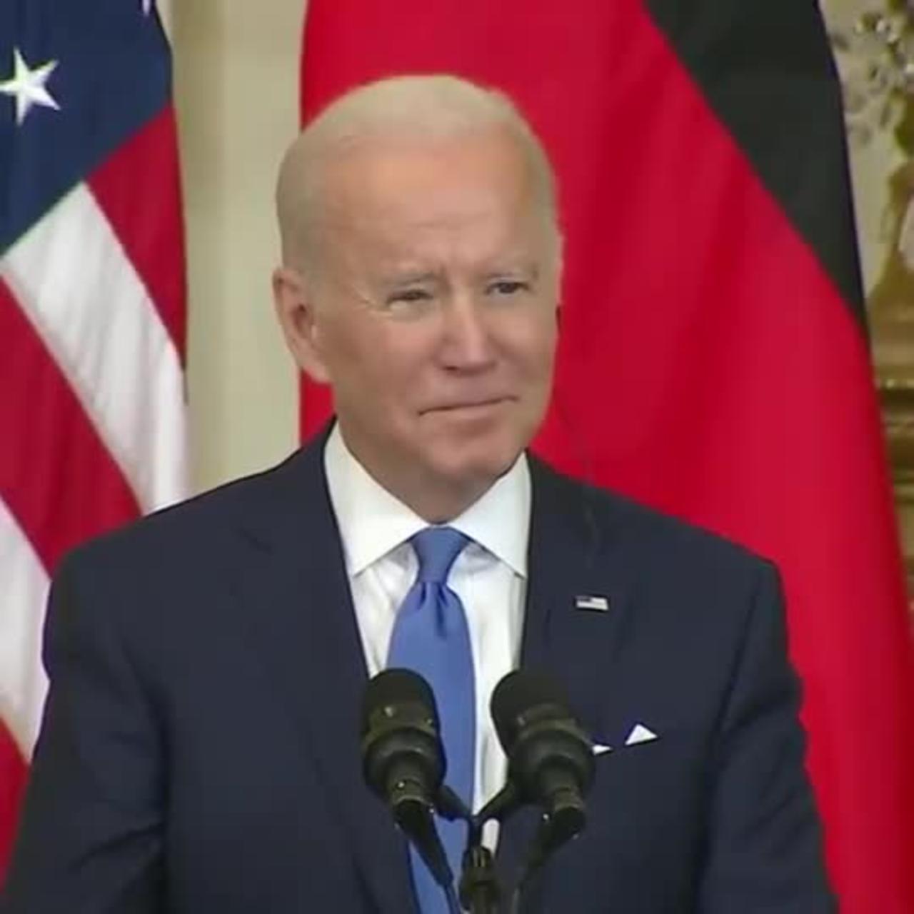 Biden: "If Russia invades...there will be no longer a Nord Stream 2. We will bring an end to it."