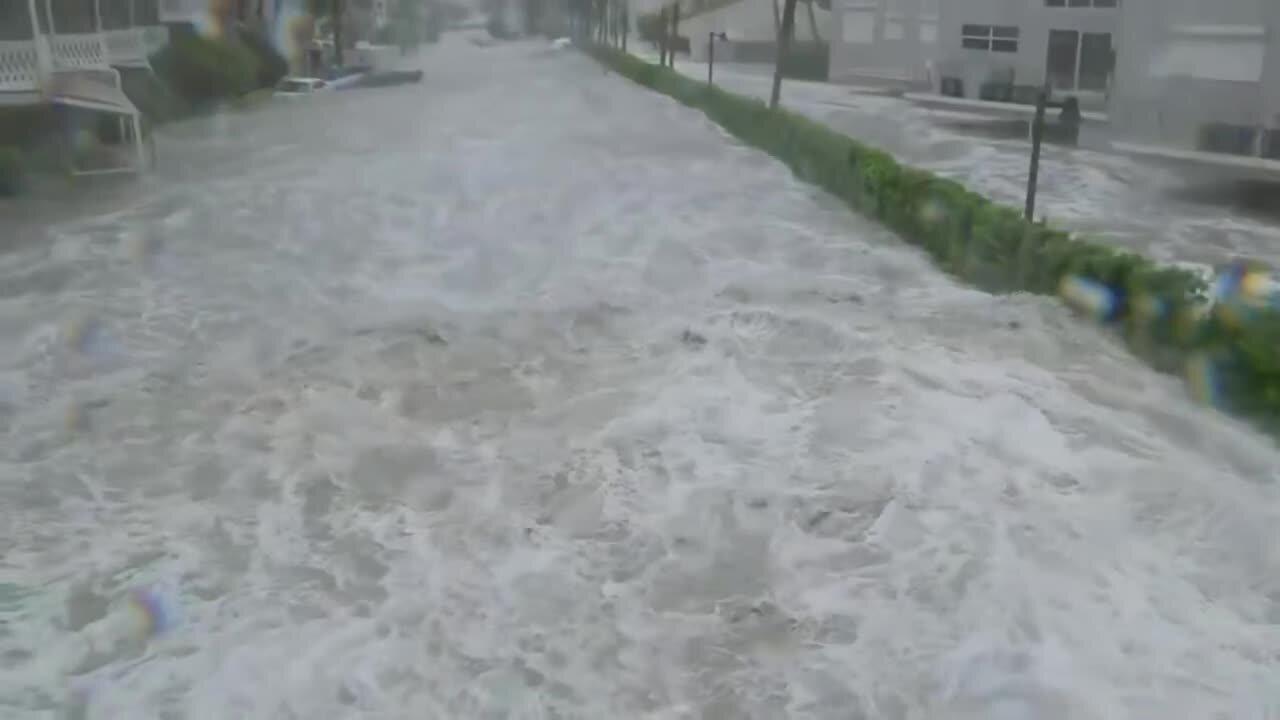 Massive storm surge in Naples