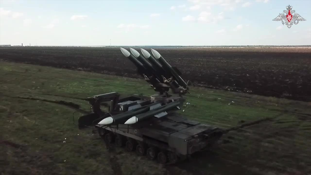 Russian Buk-M3 air defense in combat action within Ukraine Operation