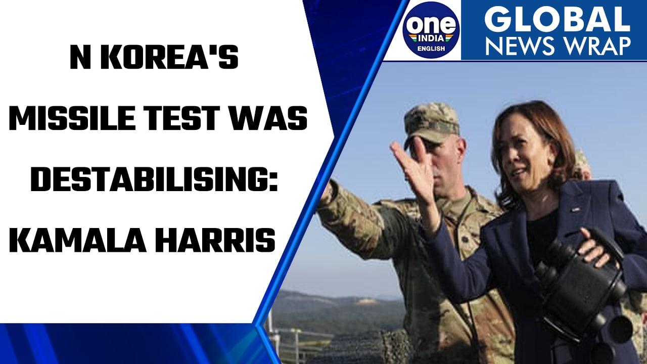 Kamala Harris visits Demilitarized Zone day after North fires missiles | Oneindia News*International