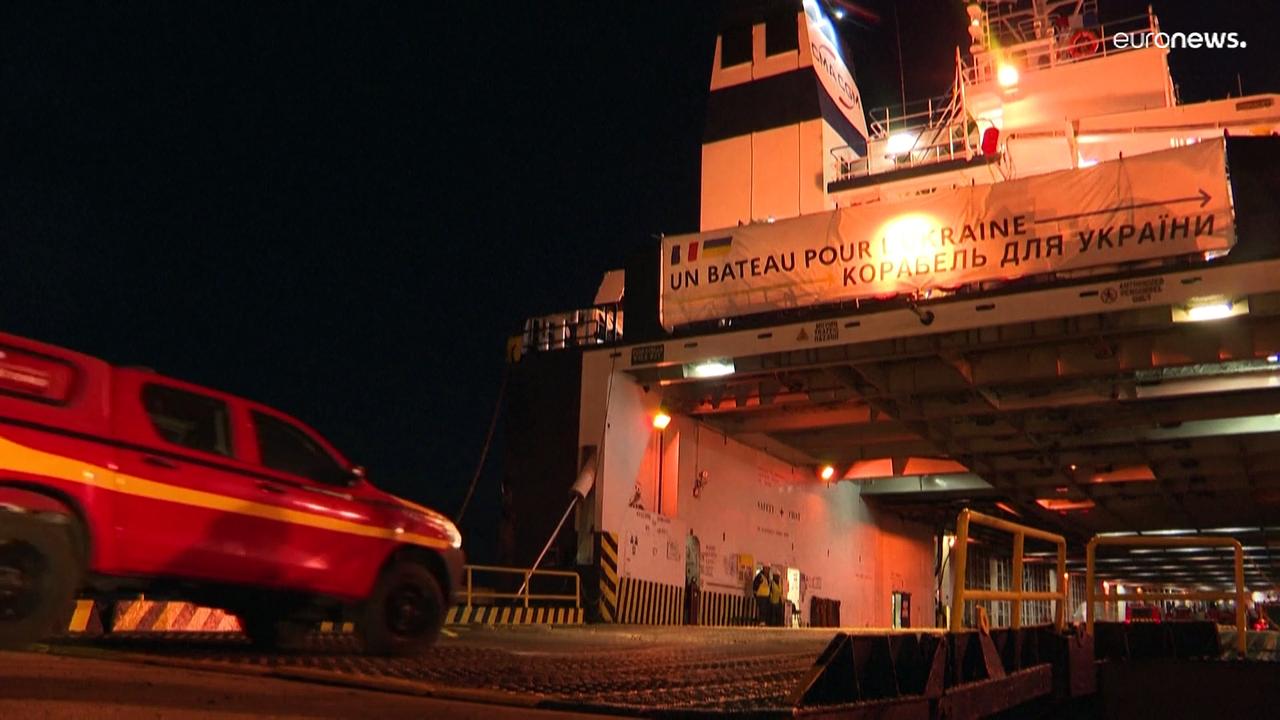 Cargo ship with 1,000 tonnes of Ukraine aid sets sail from Marseille