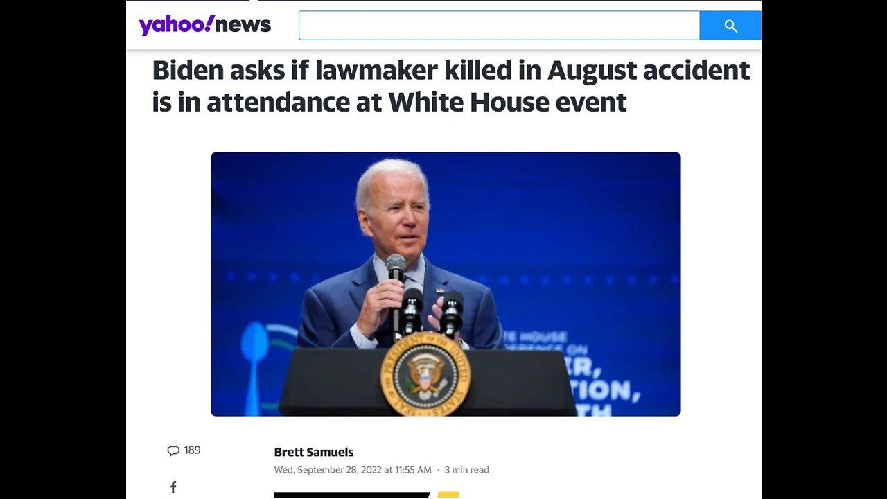 Biden asks if lawmaker killed in August accident is in attendance at White House event