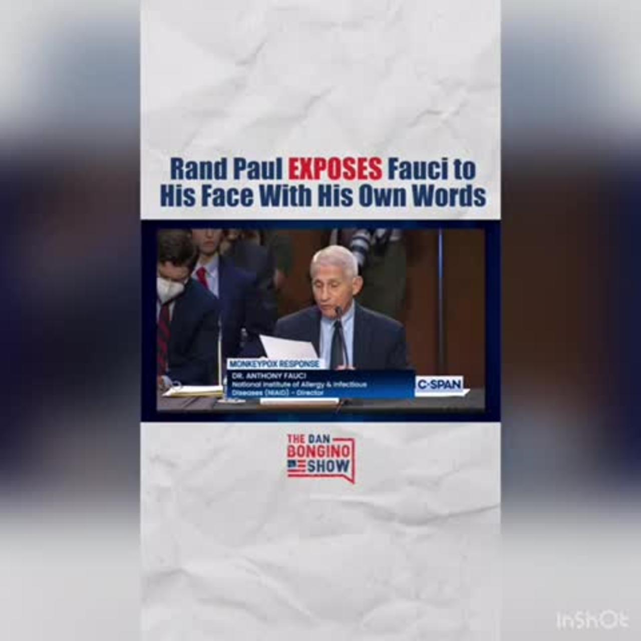 Rand Paul Exposes Fauci To His Face With His Own Words | Dan Bongino