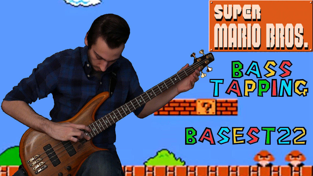 Super Mario Bros Main Theme 4 String Bass Tapping Cover