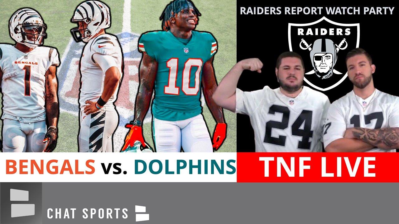 LIVE: Bengals vs. Dolphins TNF Watch Party On The Raiders Report