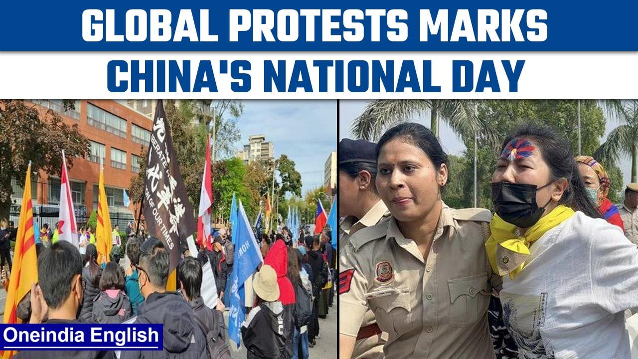 China's National Day: Protests held worldwide against Chinese atrocities|Oneindia news*International