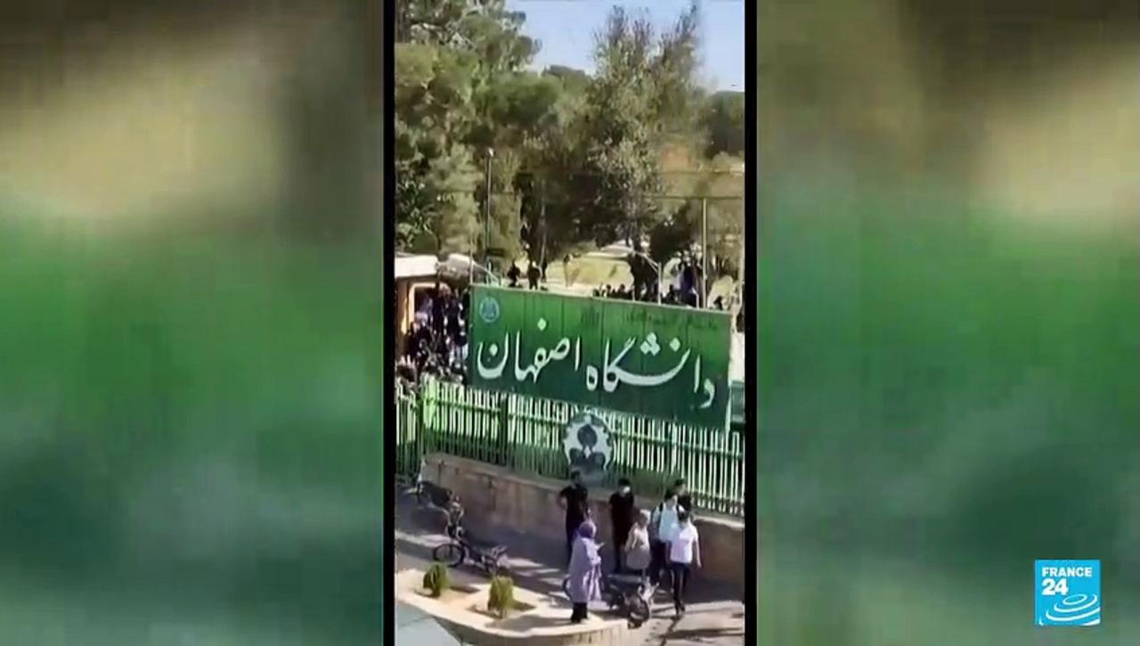 Iranian security forces crack down on students in Mahsa Amini protest