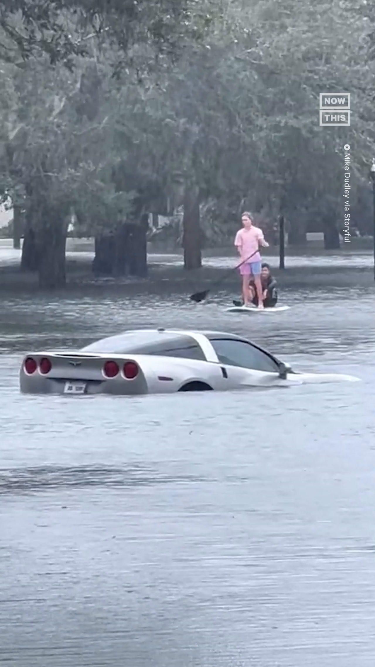 Floridians Paddle Board Through Flooded Streets, Despite Warning