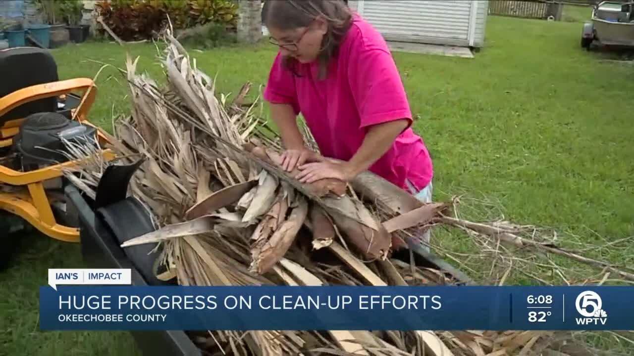 Storm cleanup continues in Okeechobee County