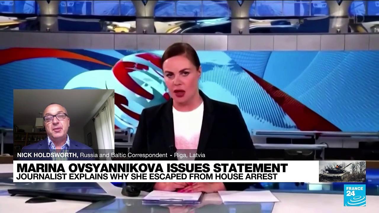 War in Ukraine: Russian TV journalist confirms she has gone on the run