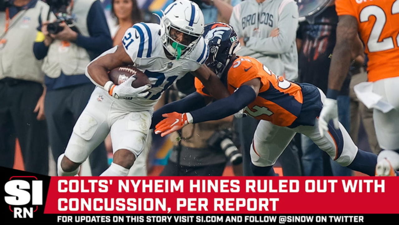 Colts' Nyheim Hines Exits Game With Concussion