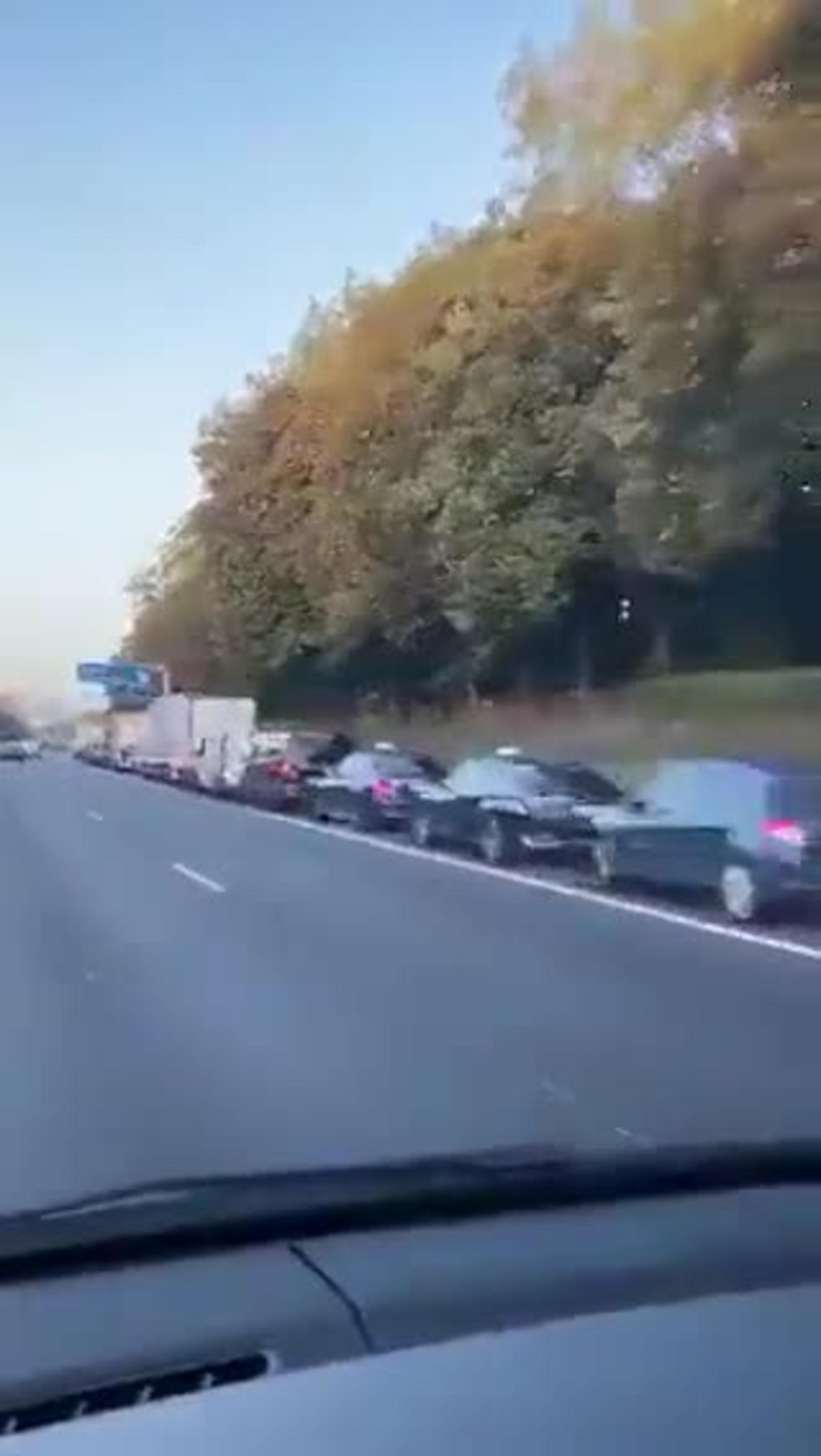 Fuel crisis in France causes long queues to gas stations