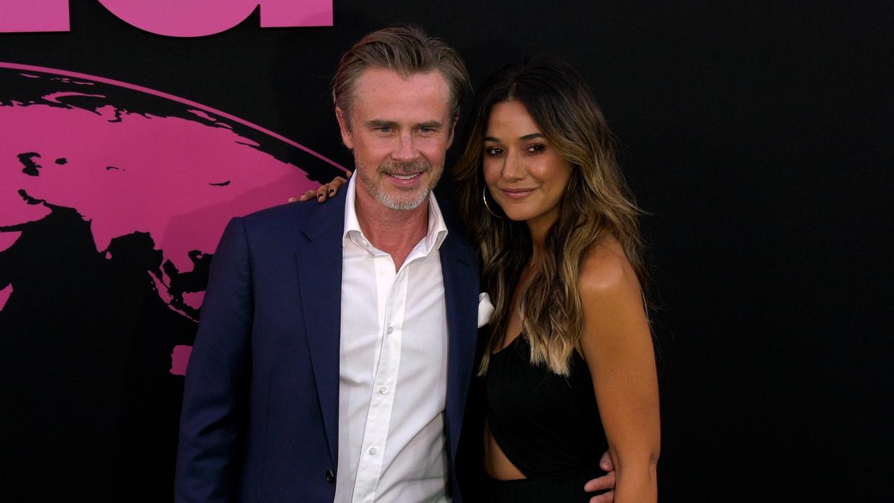 Sam Trammell and Emmanuelle Chriqui 2022 EMA Awards Gala Green Carpet Arrivals