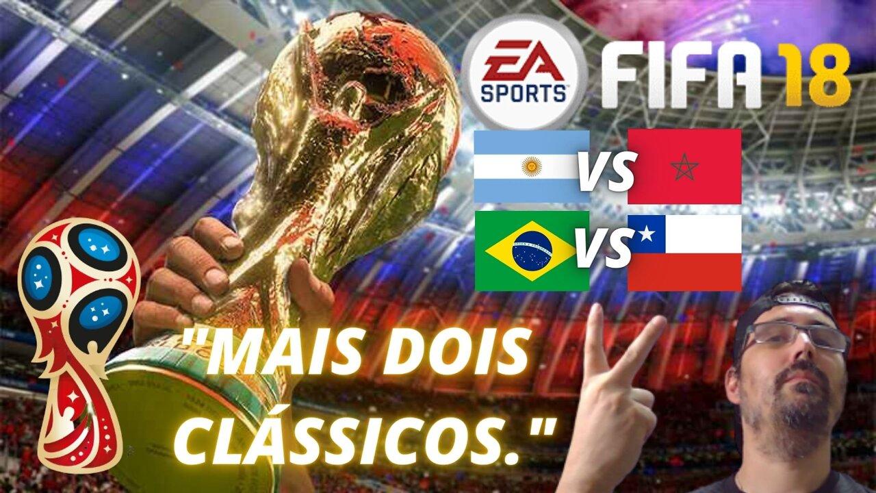FIFA WORLD CUP 2018 (XBOX ONE) FIFA 18 - GAMEPLAY / Argentina vs Marrocos : Brasil vs Chile