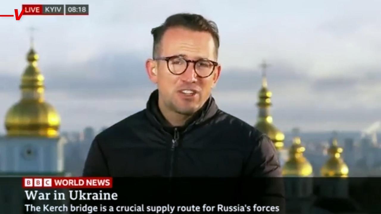 BBC Reporter Takes Cover as Russian Missile Strikes Kyiv During Broadcast from Ukraine