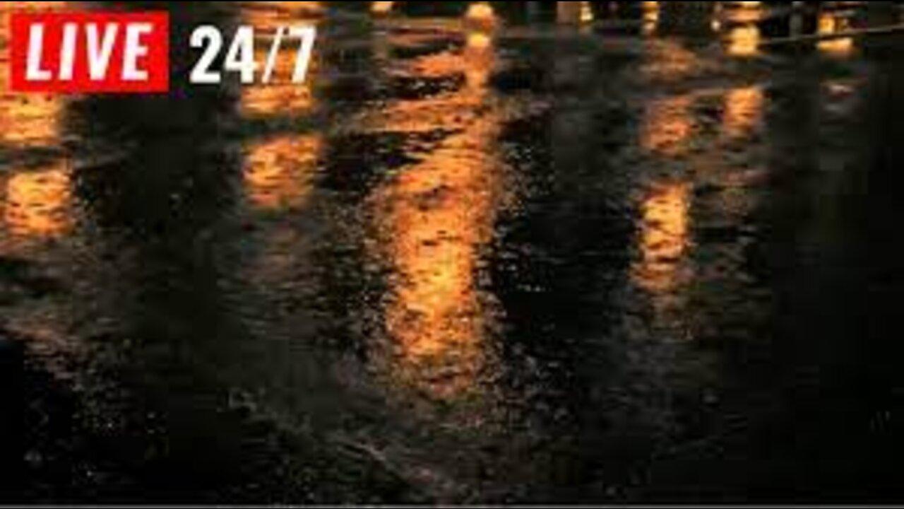 🔴 Heavy Rain at Night in Old Parking Lot to Sleep FAST & Stop Insomnia. Block Noises