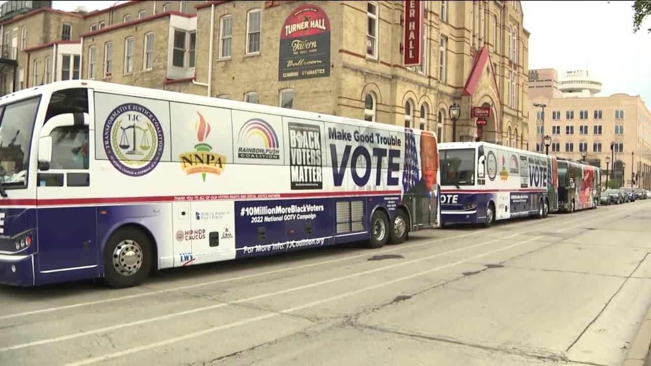 National Votorcade stops in Milwaukee to get people registered ahead of Election Day