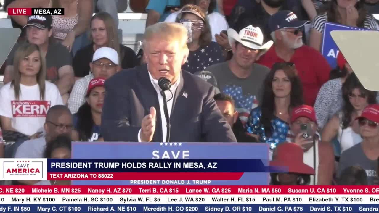 President Donald Trump Rally in Mesa, Arizona- October 9, 2022