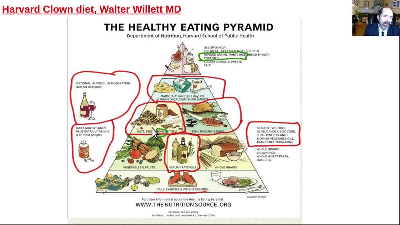 Harvard clown diet, Walter Willett MD