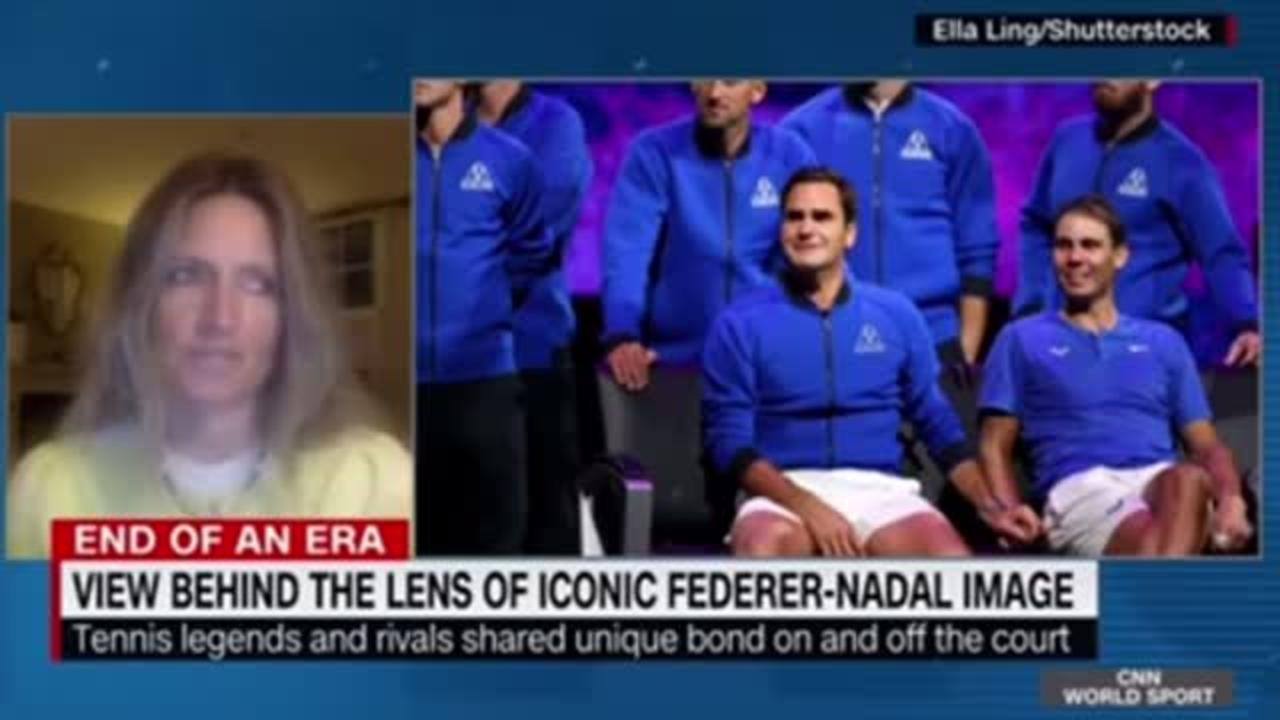 The 'raw' photo of Federer and Nadal which captures their enduring friendship
