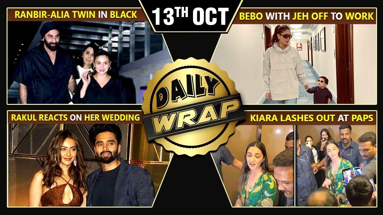 Ranbir-Alia Twin In Black, Kareena With Jeh Off To Work, Rakul Reacts On Her Wedding | Top 10 News