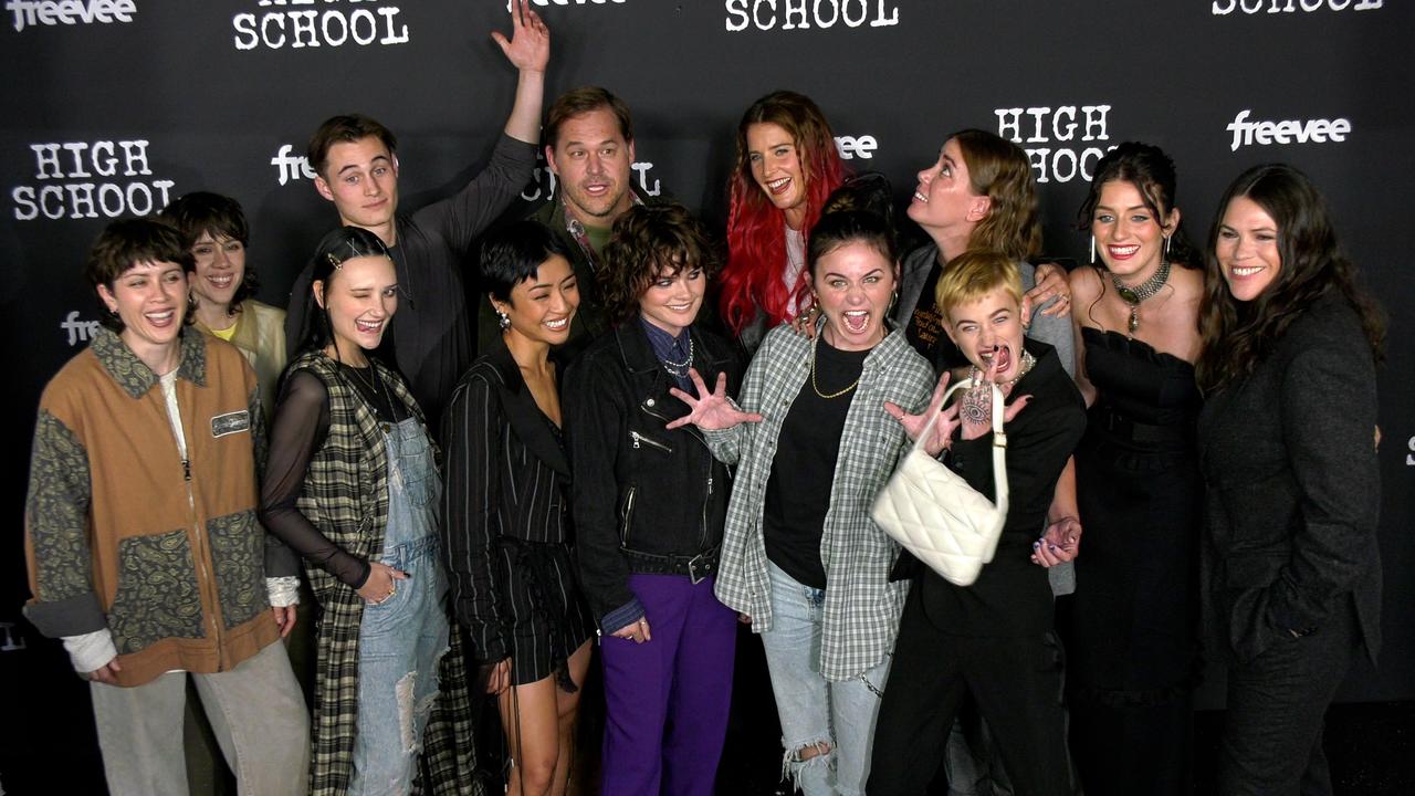 The Cast of Freevee's 'High School' Pose Together at their Premiere in Los Angeles