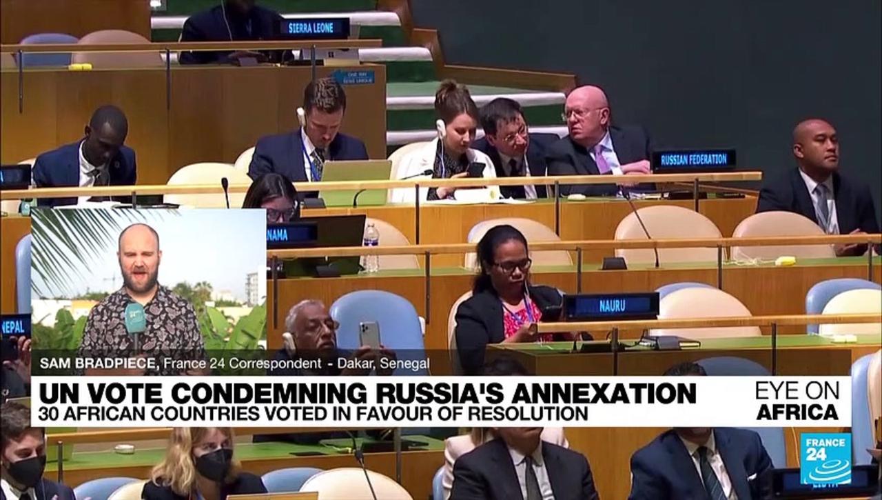 30 African countries vote in favour of UN resolution condemning Russia's annexation