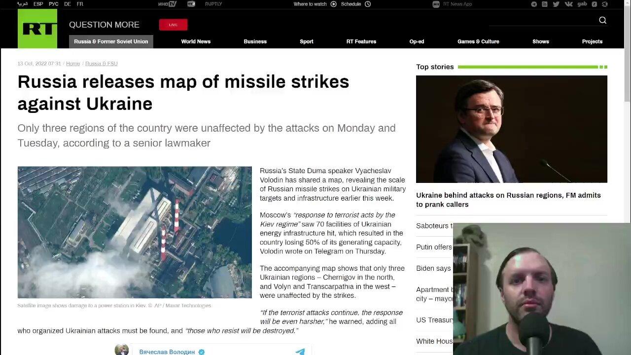 Russia releases map of missile strikes against Ukraine, retaliation for Ukraine's terror attacks