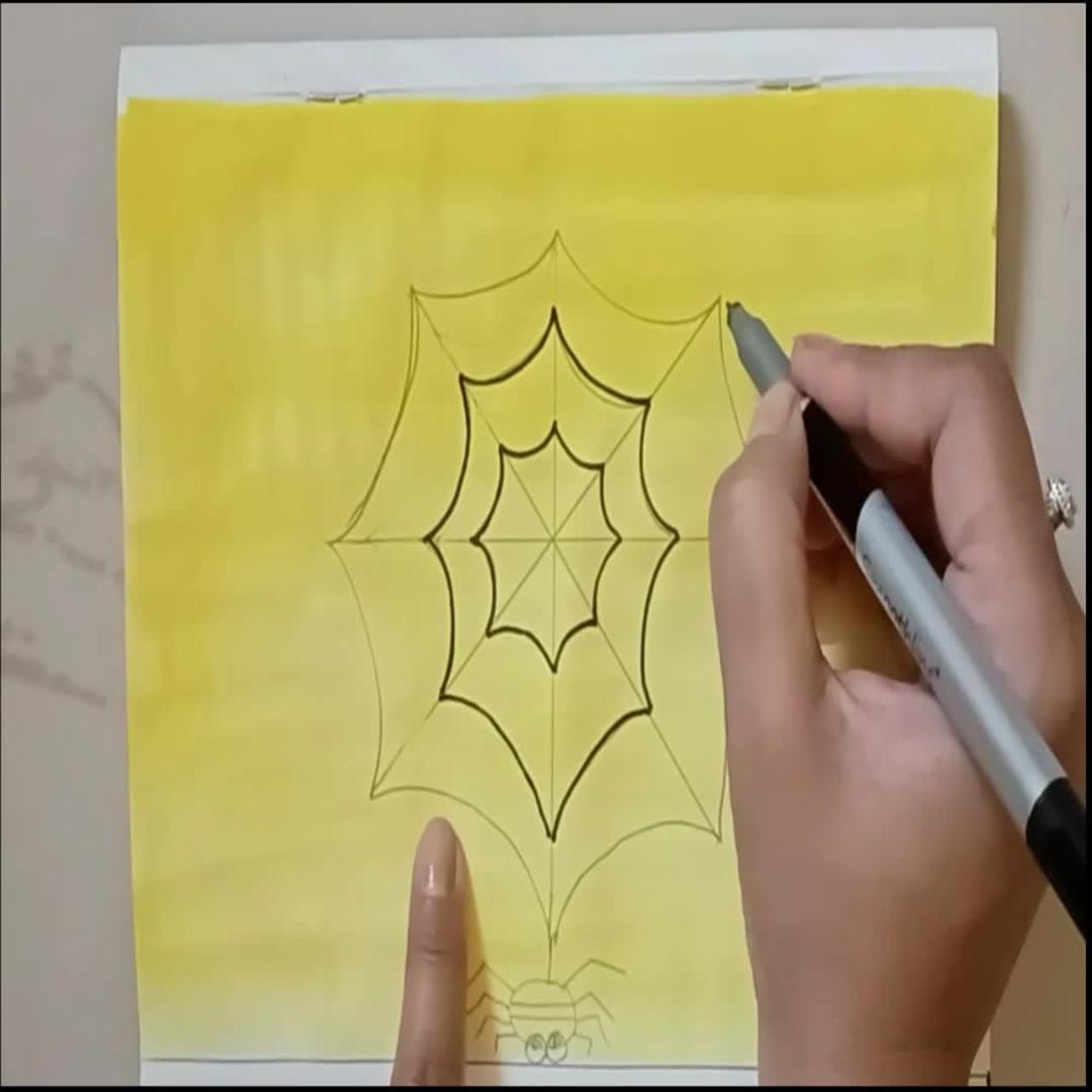 how-to-draw-a-simple-spider-web-how-to-draw-a-one-news-page-video