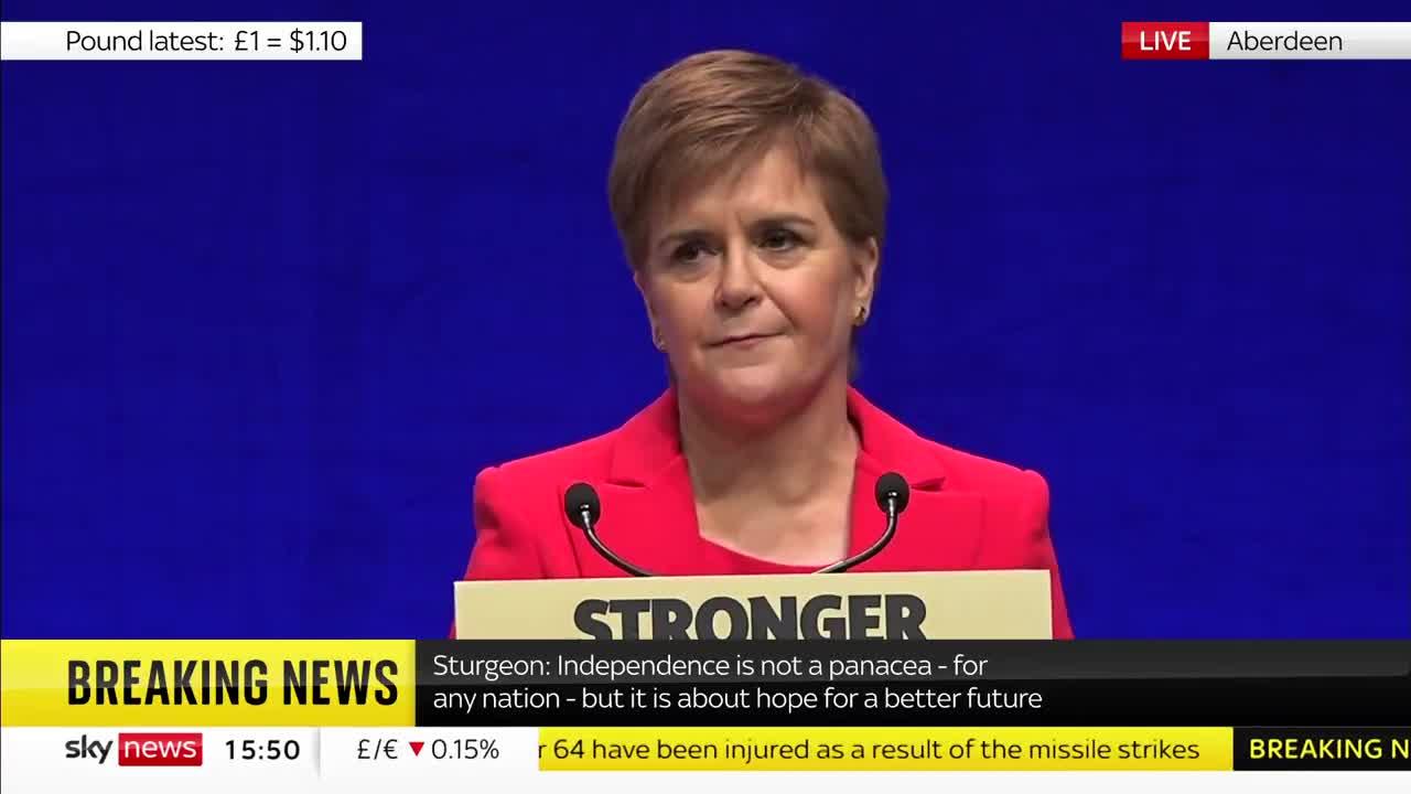 Scotland’s First Minister Nicola Sturgeon Teases Second Independence Referendum