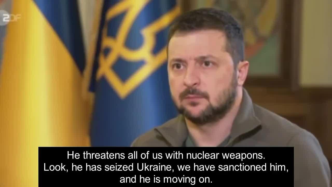 Zelensky: He (Putin) threatens all of us with nuclear weapons