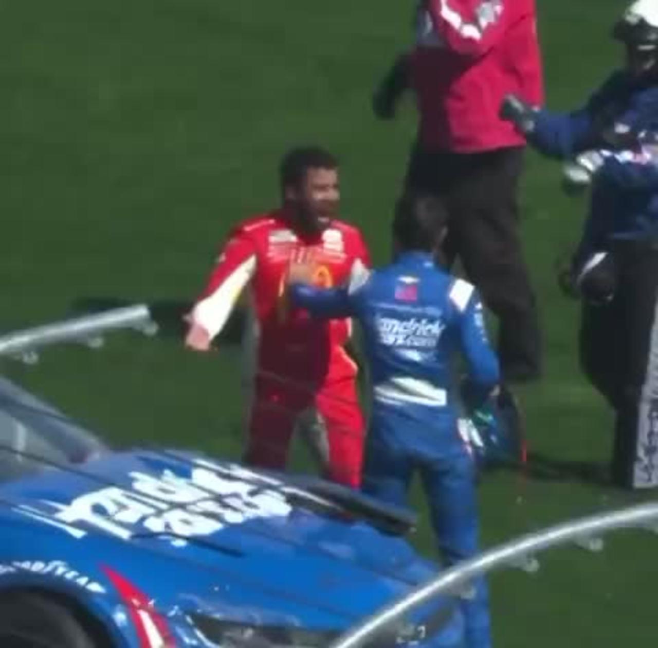Ghetto antics prevail on track after pro BLM, hate hoaxer Bubba Wallace causes crash and assaults team mate.