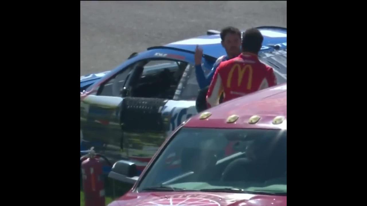 Bubba Wallace Threatens Driver Kyle Larson, Shoves Him Repeatedly Following NASCAR Crash