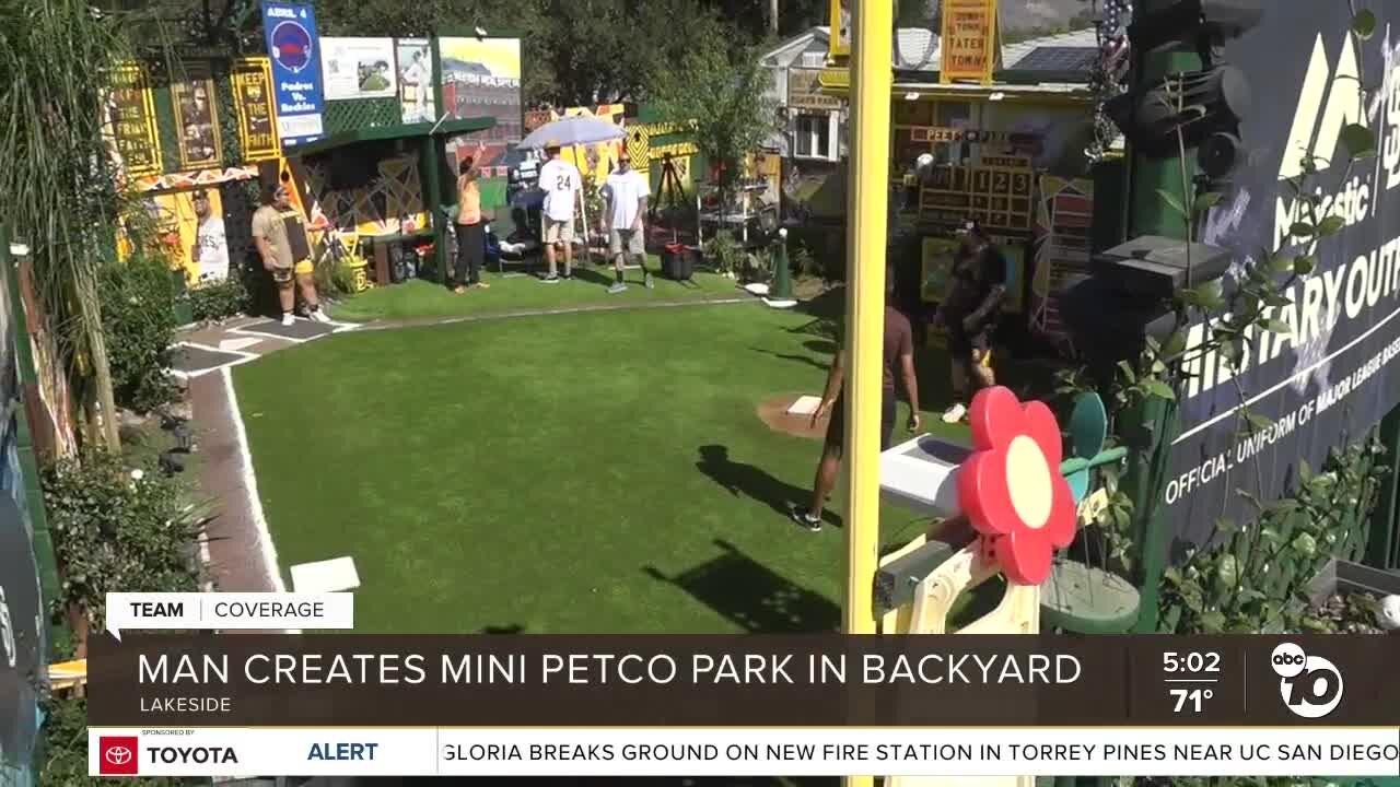 Lakeside man creates mini Petco Park in his backyard
