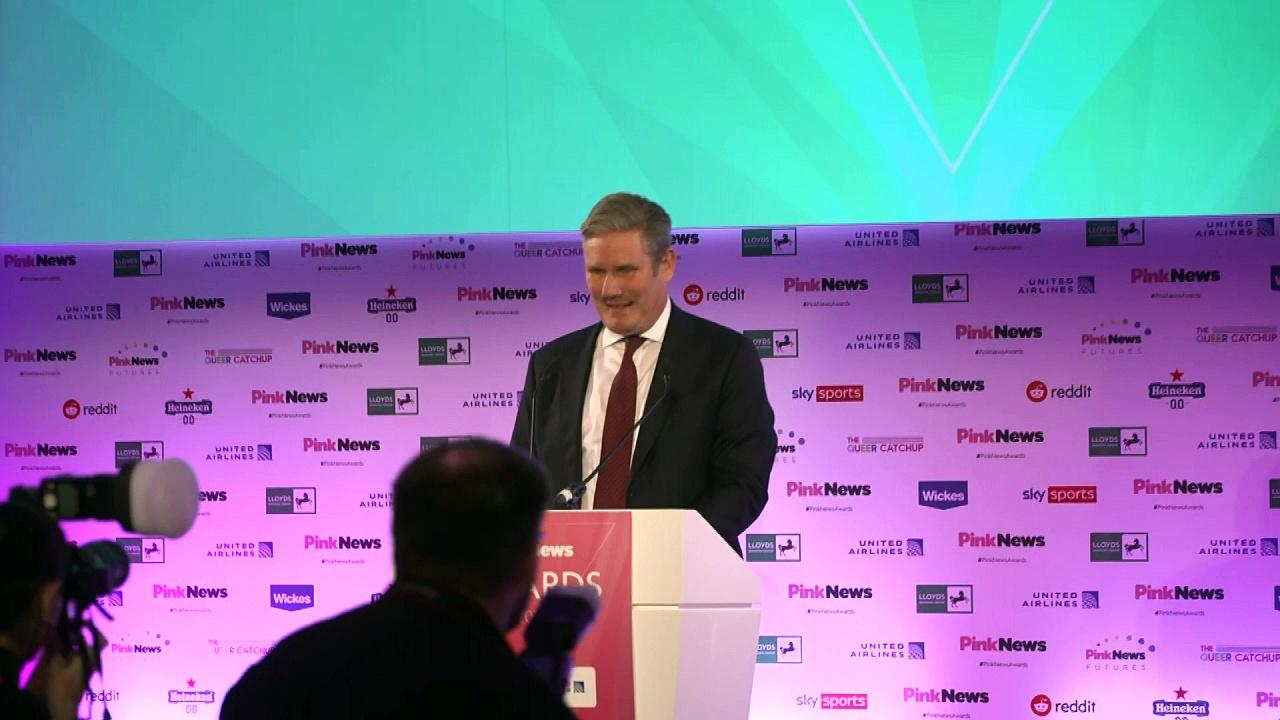 Starmer pays tribute to Jonathan Cooper at Pink News Awards