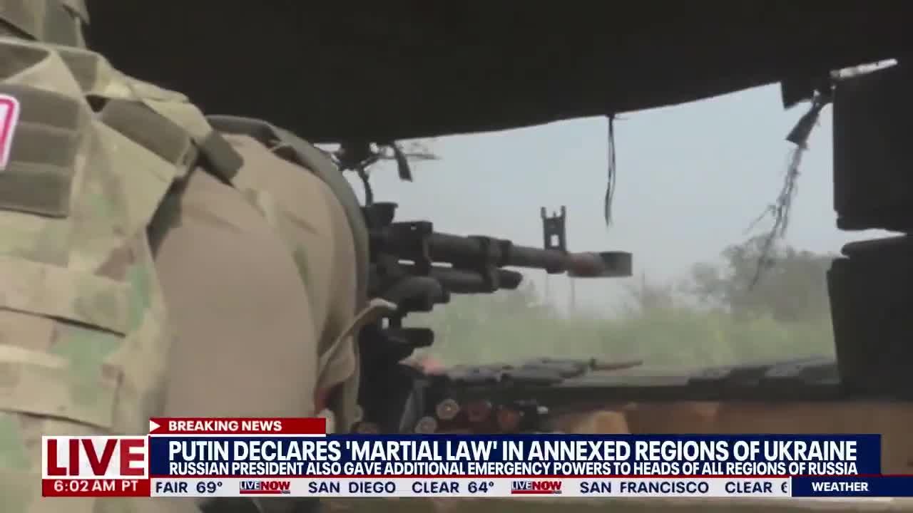 Putin declares 'martial law' in Ukraine regions: New details | LiveNOW from FOX