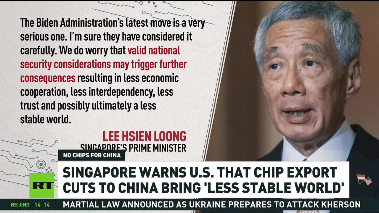 Sweeping US restrictions on chip supplies to China could destabilize already fragile world economy