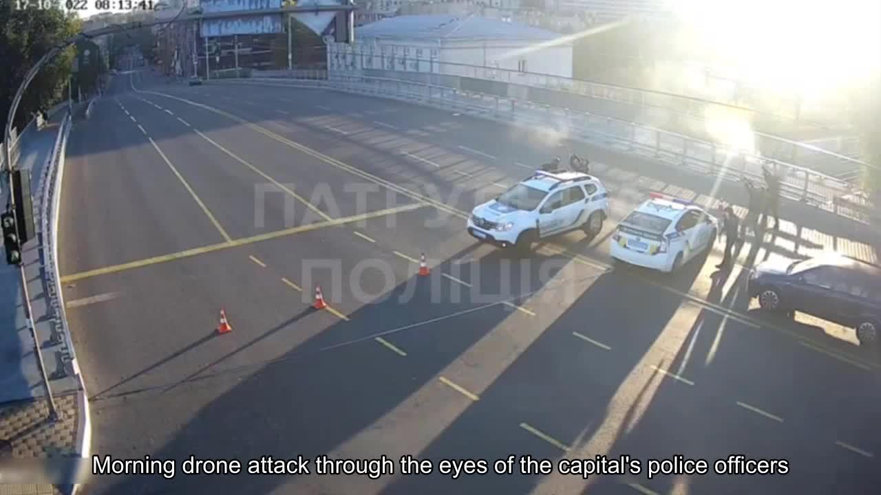 Morning drone attack through the eyes of the capital's police officers