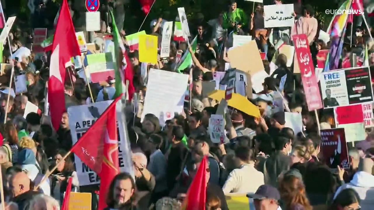 Tens of thousands gather in Berlin to protest against Tehran regime