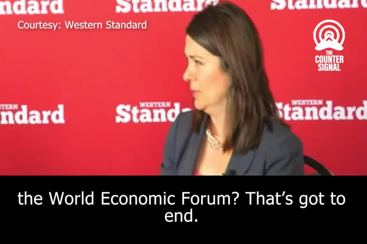 Alberta's new Premier Danielle Smith will end it's government ties with the WEF.