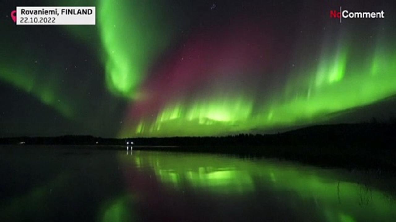 Rare red northern lights are seen in Finland