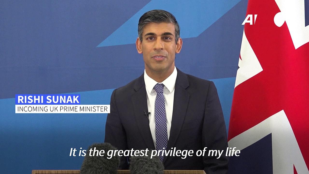 UK's Sunak vows 'stability and unity' against economic crisis