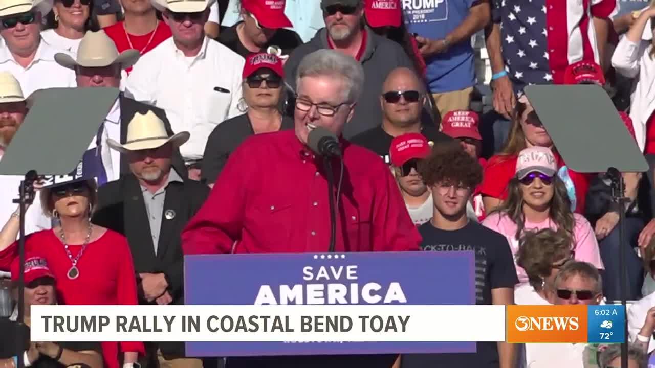 Former president Donald Trump held rally in the Coastal Bend