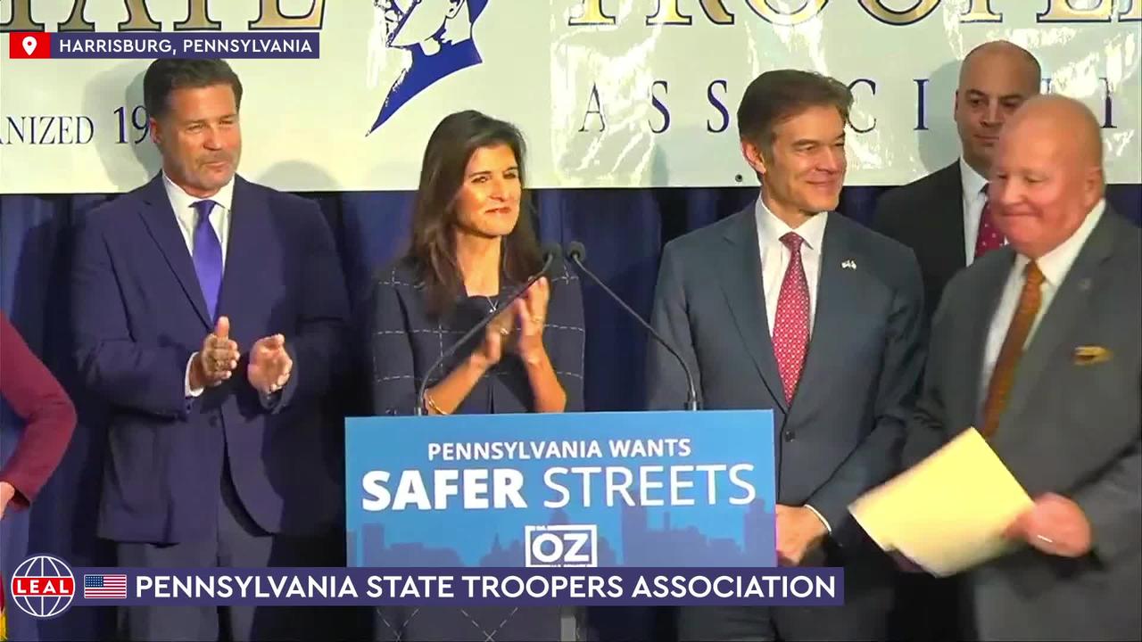 🇺🇸 MAGA Candidate Dr. Oz and Nikki Haley at Pennsylvania State Troopers Association (Oct 26, 2022)