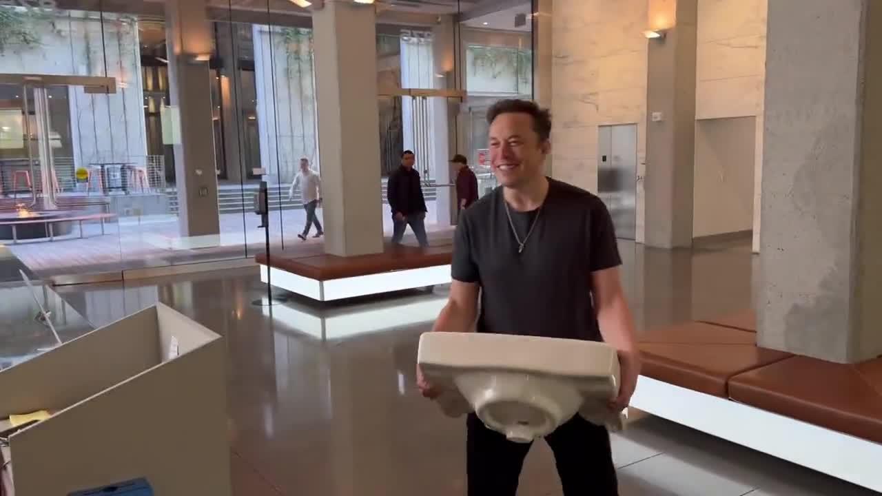 Elon Musk- "Entering Twitter HQ, let that sink in"
