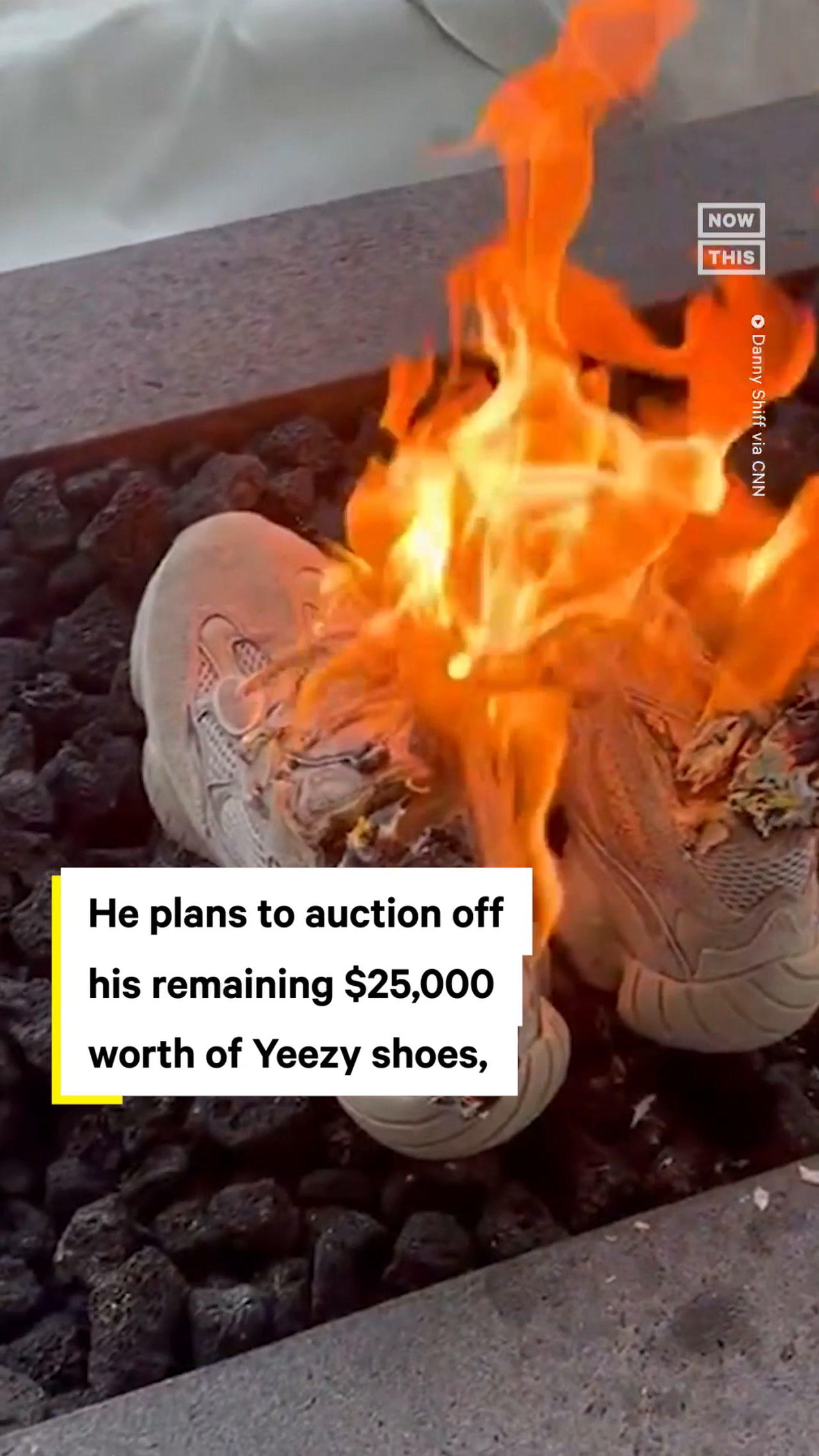 Ex-Kanye Fan Burns $15,000 Worth of Yeezys After Rapper's Antisemitic Remarks