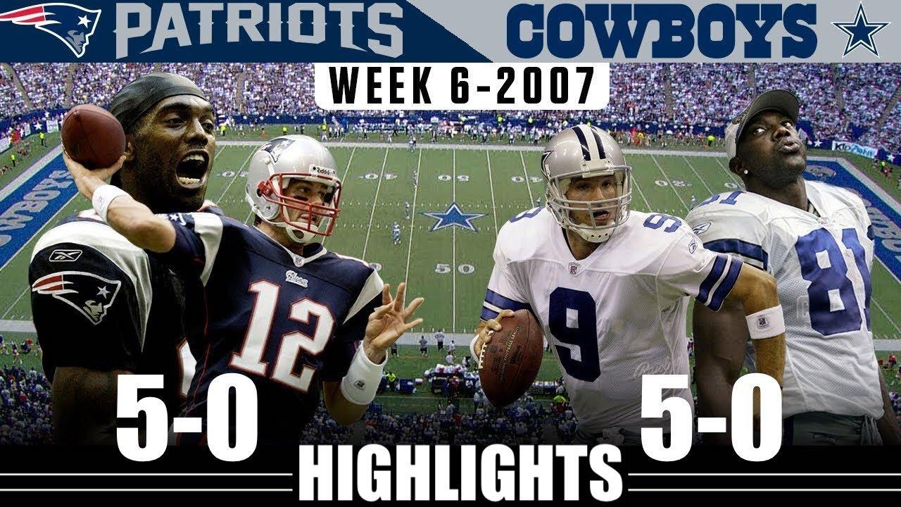 Patriots vs Cowboys HIGHLIGHTS - NFL Week 6 2007 "Battle of the Undefeated"
